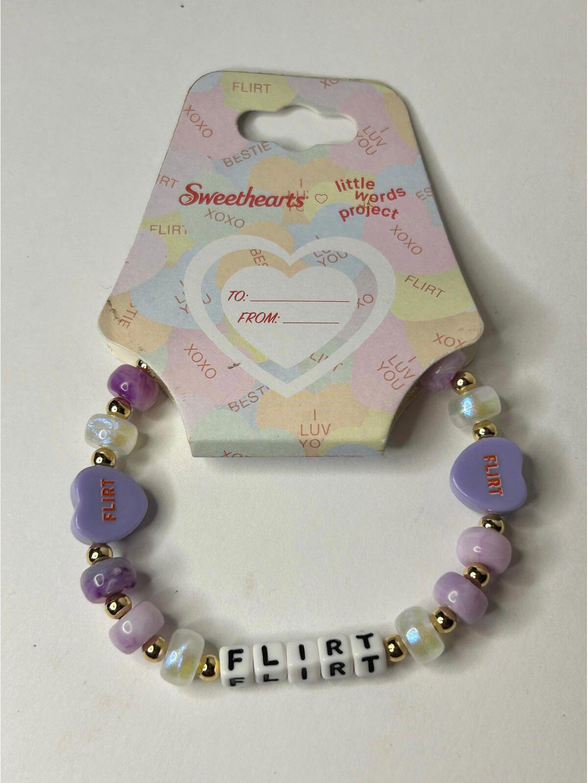 Little Words Project X Sweethearts Flirt Beaded Friendship Bracelet M/L